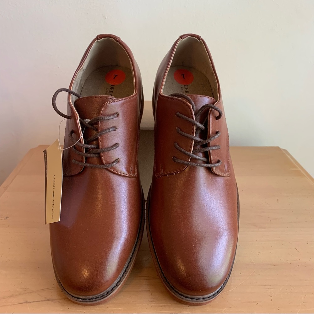 Men’s Deer Stag brown dress shoe Oxfords size 7